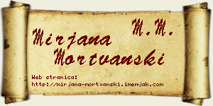 Mirjana Mortvanski vizit kartica